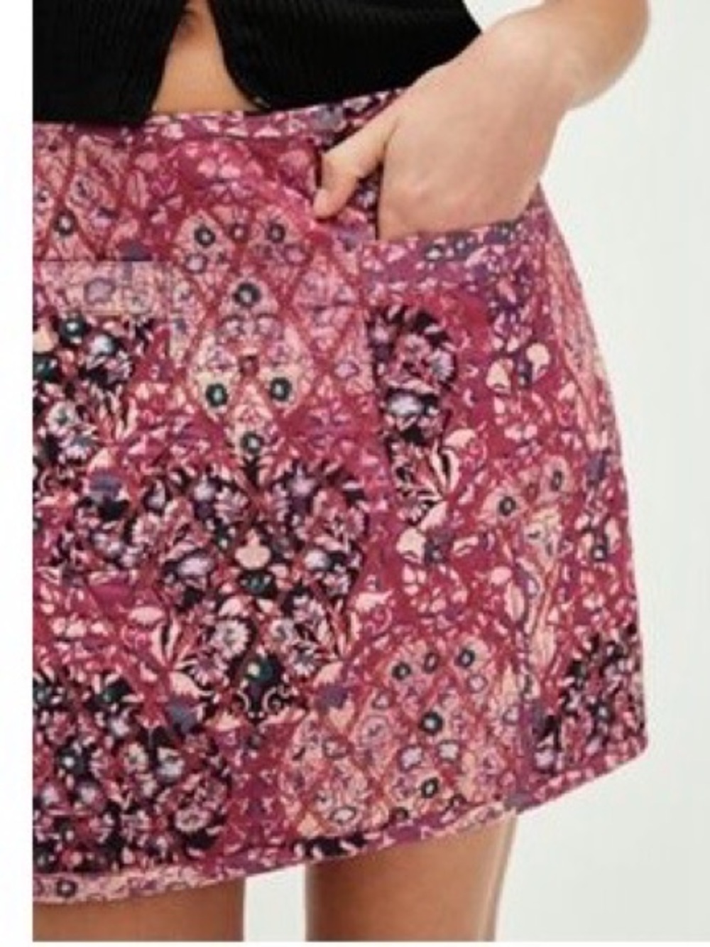 BNWT Free People Darla Quilted Mini Skirt - Picture 1 of 5